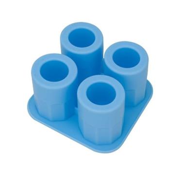 Imagem de Forma de Gelo Copo Shot em Silicone 4 Moldes – Flexível, Antiaderente, Reutilizável, Ideal para Drinks Criativos e Sobremesas Geladas