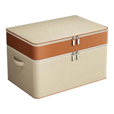 Imagem de Bothyi Bolsa de Armazenamento Dobrável para Colchas, Caixa de Armazenamento de Brinquedos, Organizador Portátil para Roupas, Organizador de Viagem para, 2 camadas 54x40x35cm, Tamanho real