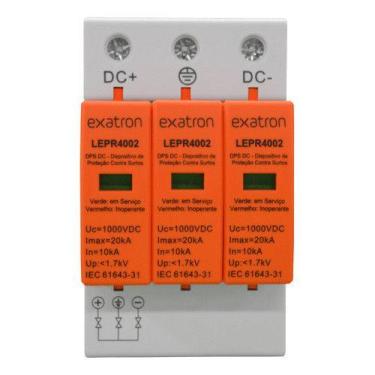 Imagem de Dps Cc Dc Tripolar 3 Polos Protetor Surto 20~40Ka 1000 v - EXATRON