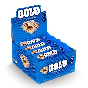 Imagem de Barra de Proteína Cookies & Cream Bold (Cx c/12 un de 60g)