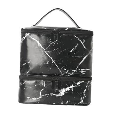 Imagem de FashionCha Estojo para Transporte de Esmaltes, Porta-esmaltes, Bolsa Organizadora de Esmaltes, para Viagem de Esmaltes E Cosméticos para Manicure, Preto