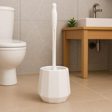 Imagem de Escova Sanitária Cerda de Lavar Banheiro Com Suporte Limpeza Colorida 