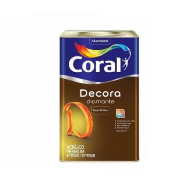 Imagem de Tinta Acrilico Semi Brilho Decora Diamante Branco 18l - Coral