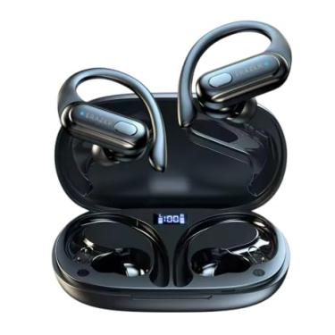 Imagem de Fones de Ouvido Bluetooth Esportivos sem Fio, com Ganchos de Orelha, Estojo de Carregamento, Preto xt60