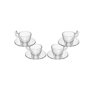 Imagem de Conjunto 4 Xícaras de Chá Wolff Bird 180ml com Pires Cristal Ecológico
