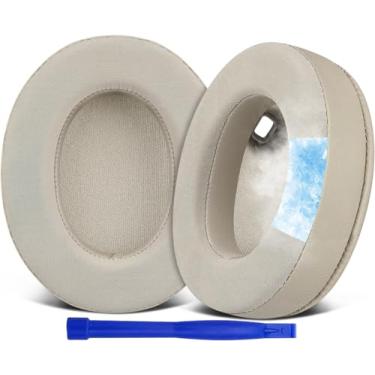 Imagem de SOULWIT Substituição de Almofadas de Gel Refrescante para Sony WH-1000XM4 (WH1000XM4), Com Espuma de Isolamento de Ruído de Alta Densidade, Espessura Adicional, Sem Afetar o Sensor - Prata