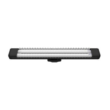 Imagem de Luminária Lumifacil 70Cm Aletada Com 2 Leds 3000K Preto