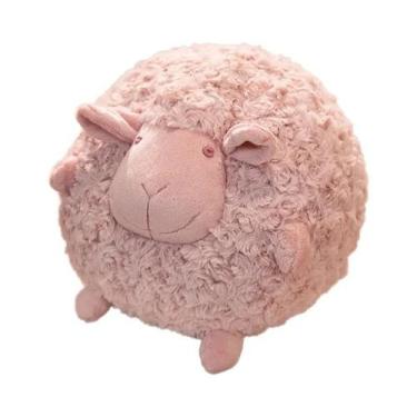 Imagem de Kawaii Ovelha Cordeiro Brinquedo De Pelúcia Olhos Redondos Fechados Pe