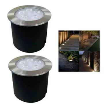 Imagem de 2 Embutido Solo 5w Balizador Led Blindado Ip67 Inox Spot Chão Piso - M