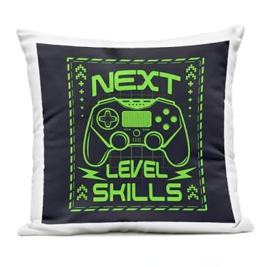 Imagem de Stupell Industries Almofada Next Level Skills verde limão impressa ao ar livre, 45 x 18 x 45, preta