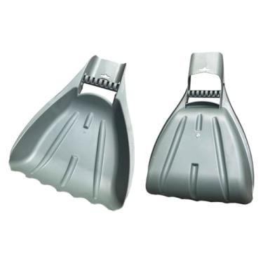 Imagem de Generic 2x pás de folhas, ancinho de mão, espalhamento ergonômico, cobertura morta, remoção de detritos domésticos, ancinhos portáteis, coletores de folhas