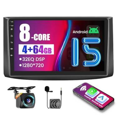 Imagem de Inefala 4 GB 64 GB estéreo para Chevrolet Chevy Aveo 2006-2012 CarPlay Radio 8 Core Android 13 Head Unit Backup Camera IPS 9 polegadas tela sensível ao toque GPS DSP 59UI