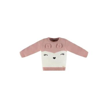 Imagem de Blusão Infantil Feminino em Tricot Up Baby, Rosa, M