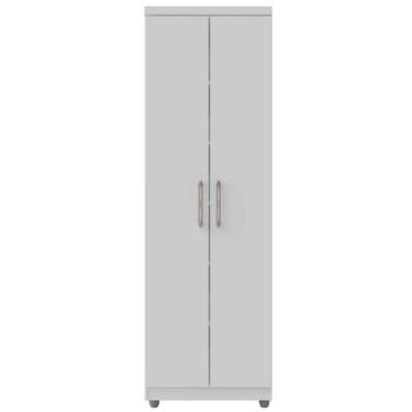 Imagem de Multiuso Organizador Armário Bruna 2 Portas 5 Prateleiras Branco - Bel