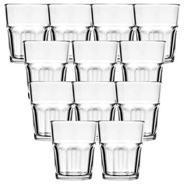 Imagem de Jogo de Copos Bristol 200ml Copo Vidro Agua 12 Unidades Kit - Nadir Fi
