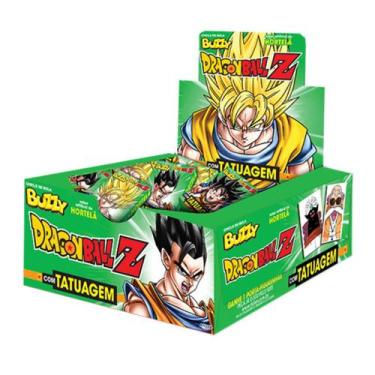 Imagem de Caixa Chicle Buzzy Dragon Ball Z Hortelã Riclan - 1 caixa