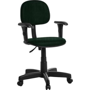 Imagem de Cadeira Para Escritório Secretaria Com Braço Rcp Verde - Goldflex
