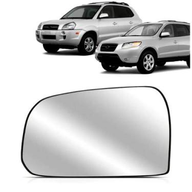 Imagem de Lente retrovisor tucson 2006 2007 2008 09 2010 2011 12 13 2014 santa f