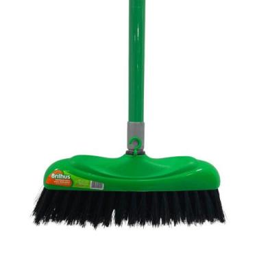 Imagem de Vassoura de pelo sintético com cabo para pisos delicados Brilhus BT202