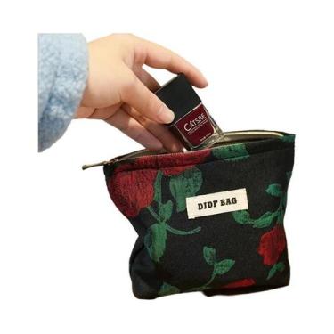 Imagem de Bolsa Feminina Pequena Com Padrão De Planta, Bolsa Portátil Para Armaz