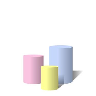 Imagem de Trio Capas Para Cilindro Versátil Tons Pasteis Azul, Rosa, Amarelo  C/