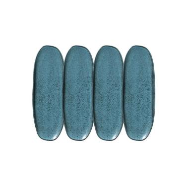 Imagem de Conjunto de Travessas Oval Rasa Grande Porto Brasil Orgânico Night Sky 36x13cm - 4 Peças	