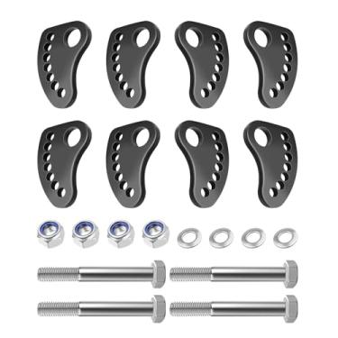 Imagem de Fixação de alinhamento de trava de camber e parafuso de came do braço compatível com Chevy Silverado GMC Sierra 1500 2500 3500 2WD 4WD N0N-HD 1999-2019, kit de aço inoxidável 304, kit de hardware de