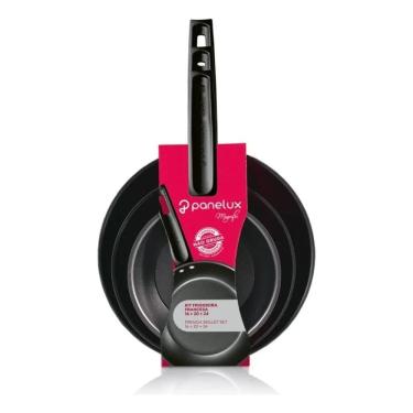 Imagem de Kit 3 Frigideira Francesa Panelux Magnific Grafite