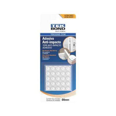 Imagem de Adesivo Anti Impacto Gota Silicone 8mm C/ 25 Peças - Tekbond