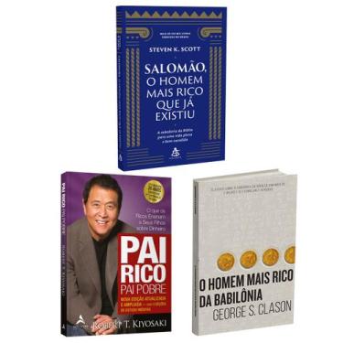 Imagem de Kit 3livros, O Homem Mais Rico da Babilônia + Salomão, O Homem Mais Ri