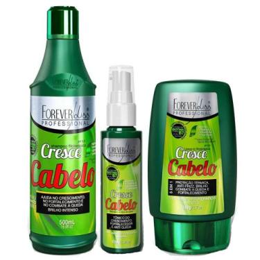 Imagem de Kit Cresce Cabelo Shampoo Leave-in e Tônico Forever Liss - Forever Lis