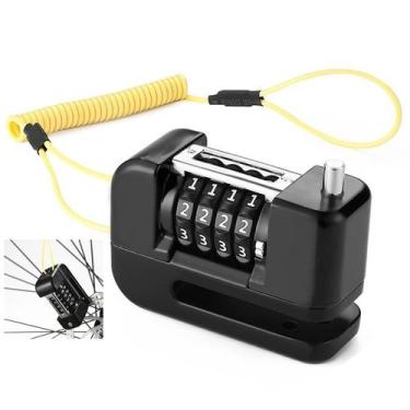 Imagem de Trava de Disco Freio Senha Antifurto Roubo Moto Bike Motocicleta Bicic