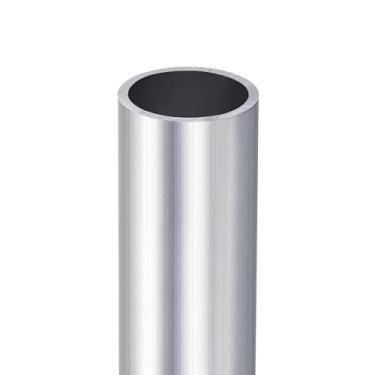 Imagem de DTGN Tubo redondo de alumínio de 9,9 cm x 3 cm x 2,6 cm (CxODxID) - 1 pacote - Bom para artesanato DIY - Tubo reto de alumínio 6063 - Prata