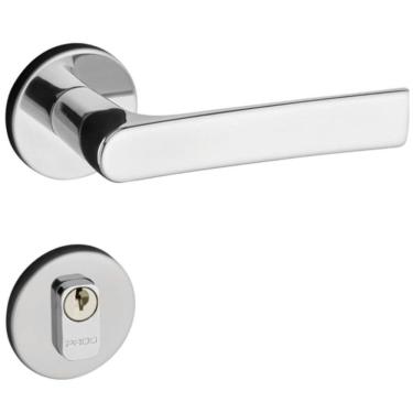 Imagem de Fechadura Mari Zamac Cromado Premium Externa Com Roseta 698-80e - 54018776 - Pado