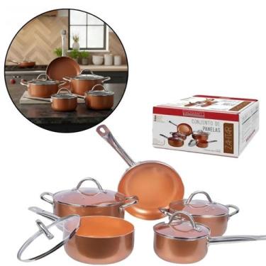 Imagem de Jogo Panelas Indução Antiaderente Zahtar Mater Chef 5 Peças Hauskraft