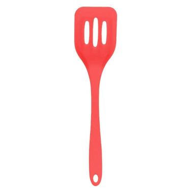 Imagem de Espátula De Silicone Para Chapa Vazada Grande 28Cm Vermelha