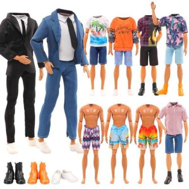 Imagem de Conjunto de roupas de boneca para meninos Miunana Lot 12 itens para bo