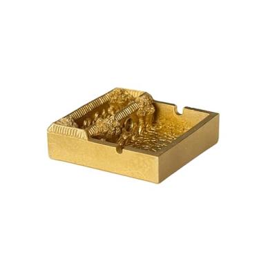 Imagem de Cinzeiro de resina quadrado cinzeiro de mesa para cigarro suporte de cinzeiro criativo para fumantes para decoração interna e externa