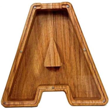 Imagem de FKJLUN Cofrinho cofrinho cofrinho em forma de carta grande o suficiente cofre de madeira cofre organizador de armazenamento lembrança significativa para quarto caixa de economia de dinheiro crianças