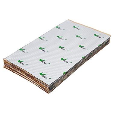 Imagem de uxcell 17 peças 80 mil 18 m² Protetor de som de carro com isolamento térmico, almofada de amortecimento autoadesivo, material de apagamento, barreira de som do teto da porta