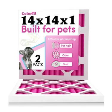 Imagem de Filtro de ar Colorfil 14x14x2 MERV 8 para pêlos de animais de estimaçã