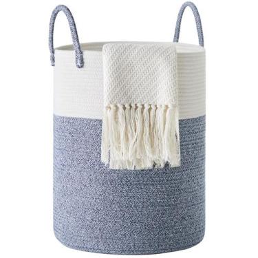 Imagem de Cesto de roupa suja YOUDENOVA Cotton Rope 58L azul