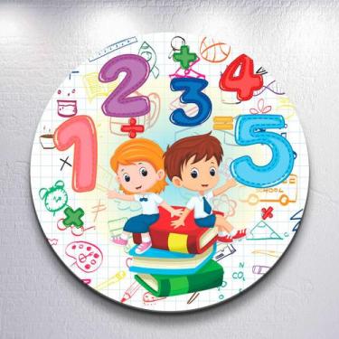 Imagem de Decoração com capa painel redondo Abc Numeros e Letras festa infantil 