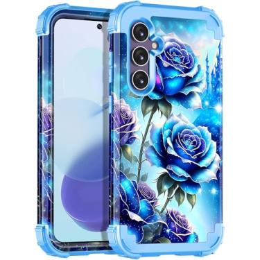 Imagem de Hekodonk Capa para Galaxy S23 FE, três camadas de proteção resistente à prova de choque de plástico rígido + silicone macio capa protetora contra quedas de corpo inteiro para Samsung Galaxy S23 FE