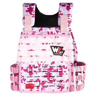 Imagem de WF Tactical Colete pesado – ajustável de 6,4 a 27 kg para homens e mulheres, colete de peso para treinamento, força, fitness funcional, colete de treino durável com placas removíveis, design camuflado