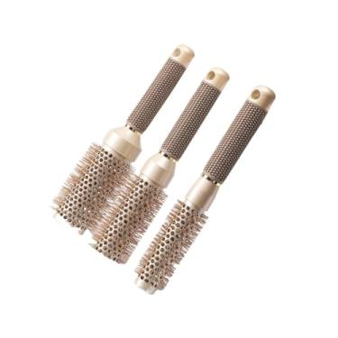 Imagem de Escovas de Cabelo Escovas 1/3/4 PCS Profissionais Vazada Térmica Cerdas (25# + 32# + 43#)