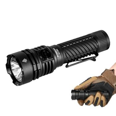 Imagem de ACEBEAM Lanterna EC90 4300 High Lumens 573M EDC de longo alcance com base magnética, lanterna de bateria recarregável e substituível, lanterna de LED super brilhante, lanterna de bolso para emergência