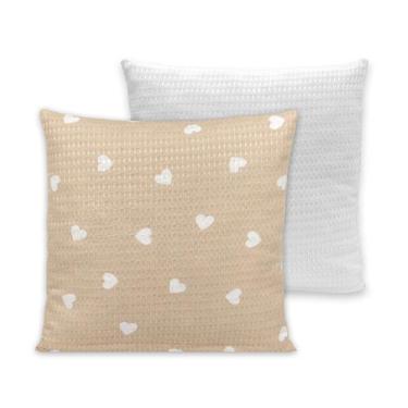 Imagem de Kit 2 Capas de Almofada Piquet Favinho 40x40 C/ Zíper - BEM ME QUER , 