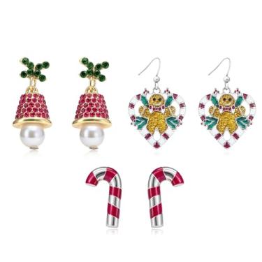 Imagem de Brincos de Natal para mulheres, berloques de Natal, miçangas, joias de Natal, decorações de árvores, presentes de amizade, presentes para mulheres