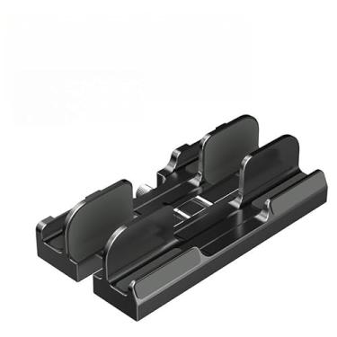 Imagem de Suporte vertical ajustável para laptop, organizador de mesa de plástico que economiza espaço para notebooks e tablets (preto)